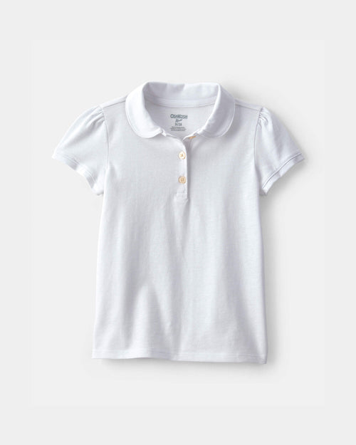 Toddler Girl Uniform Polo Shirt - White