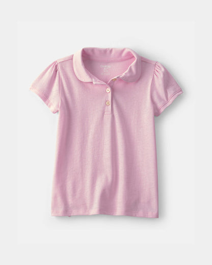 Toddler Girl Uniform Polo Shirt - Pink