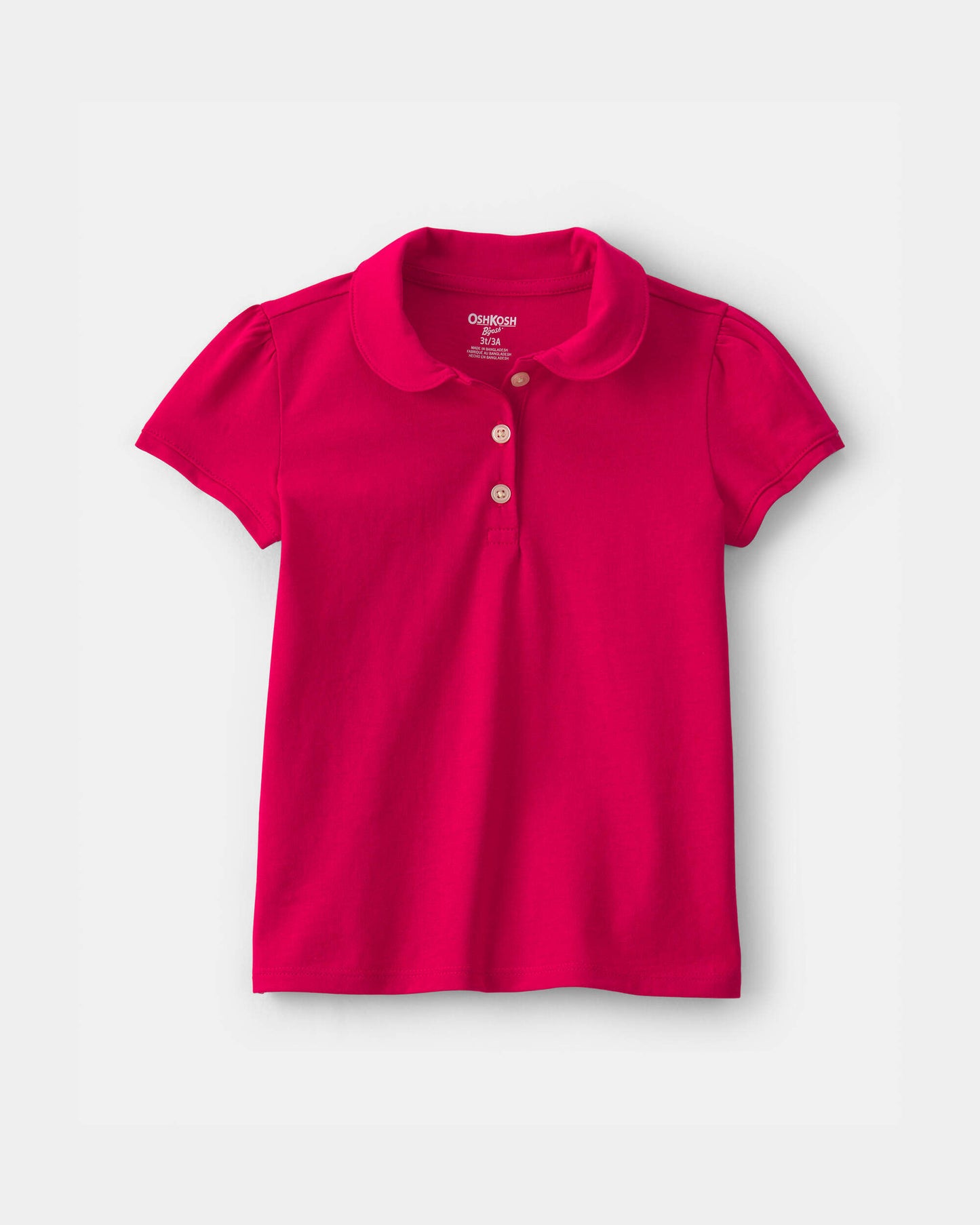 Toddler Girl Uniform Polo Shirt - Red