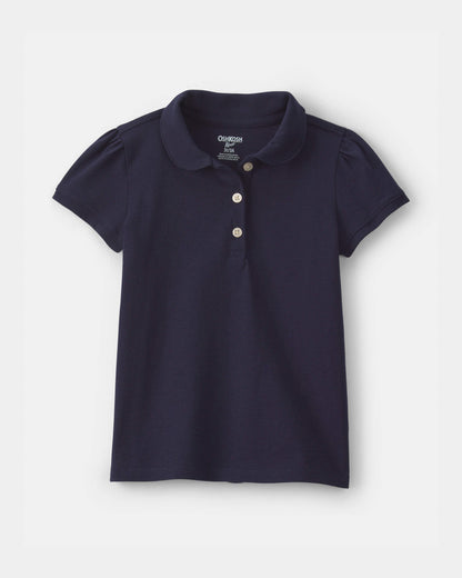 Toddler Girl Uniform Polo Shirt - Navy