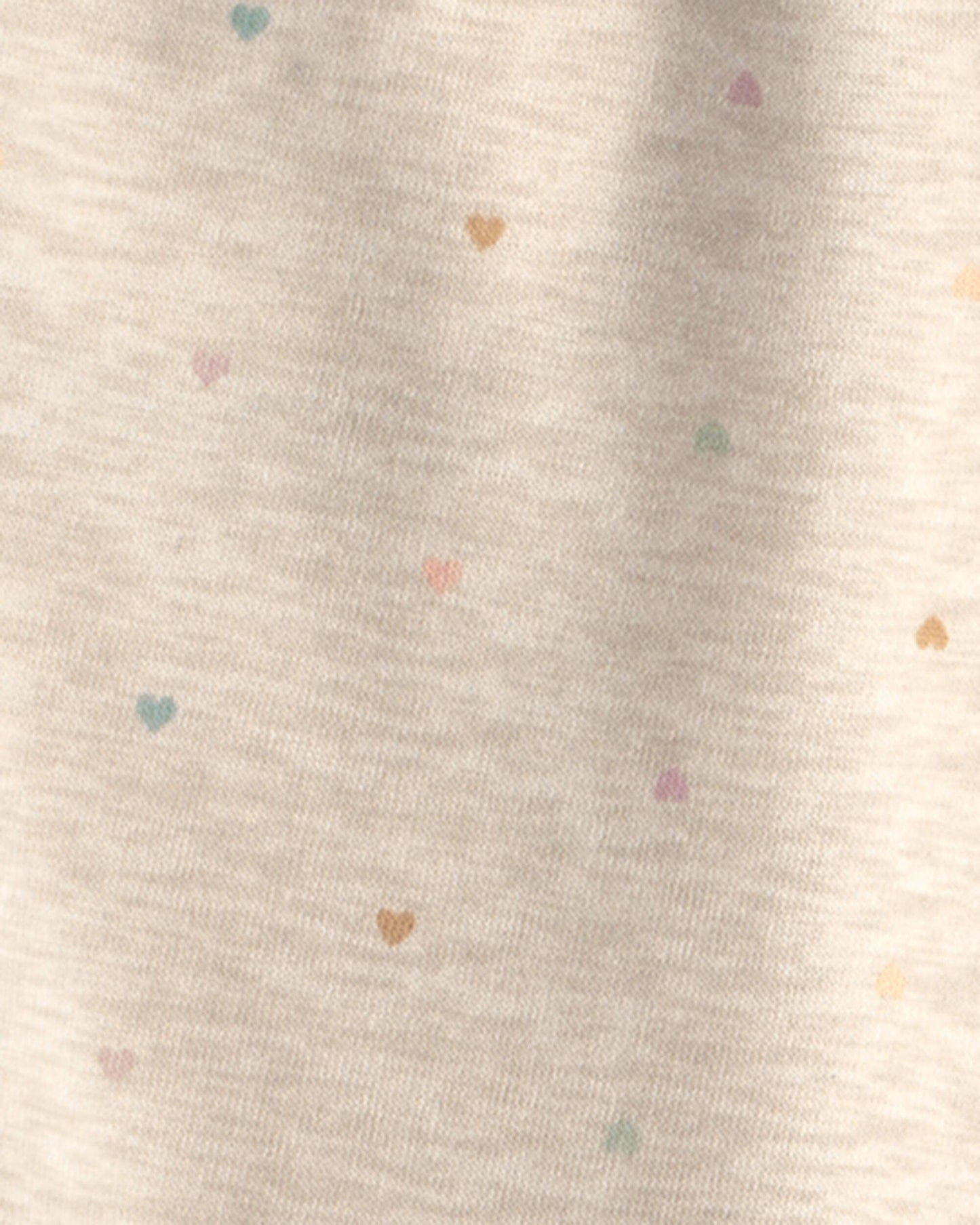 Toddler Girl Heart Fleece Drawstring Pants - Cream