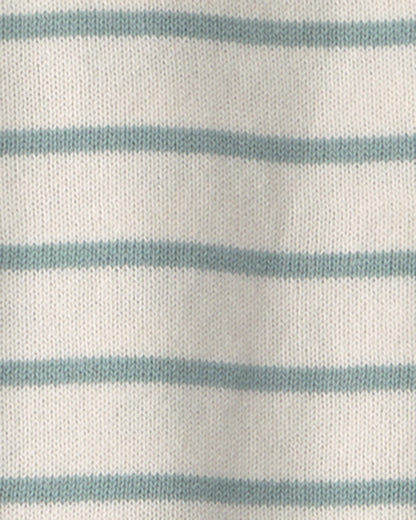 Toddler Boy 2-Piece Knit Top & Short Set Made with Organic Cotton in Stripes