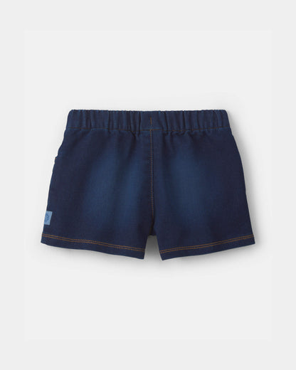 Toddler Girl French Terry Knit Shorts - Dark Wash