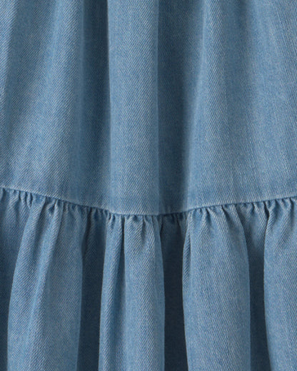 Toddler Girl Chambray Sleeveless Dress