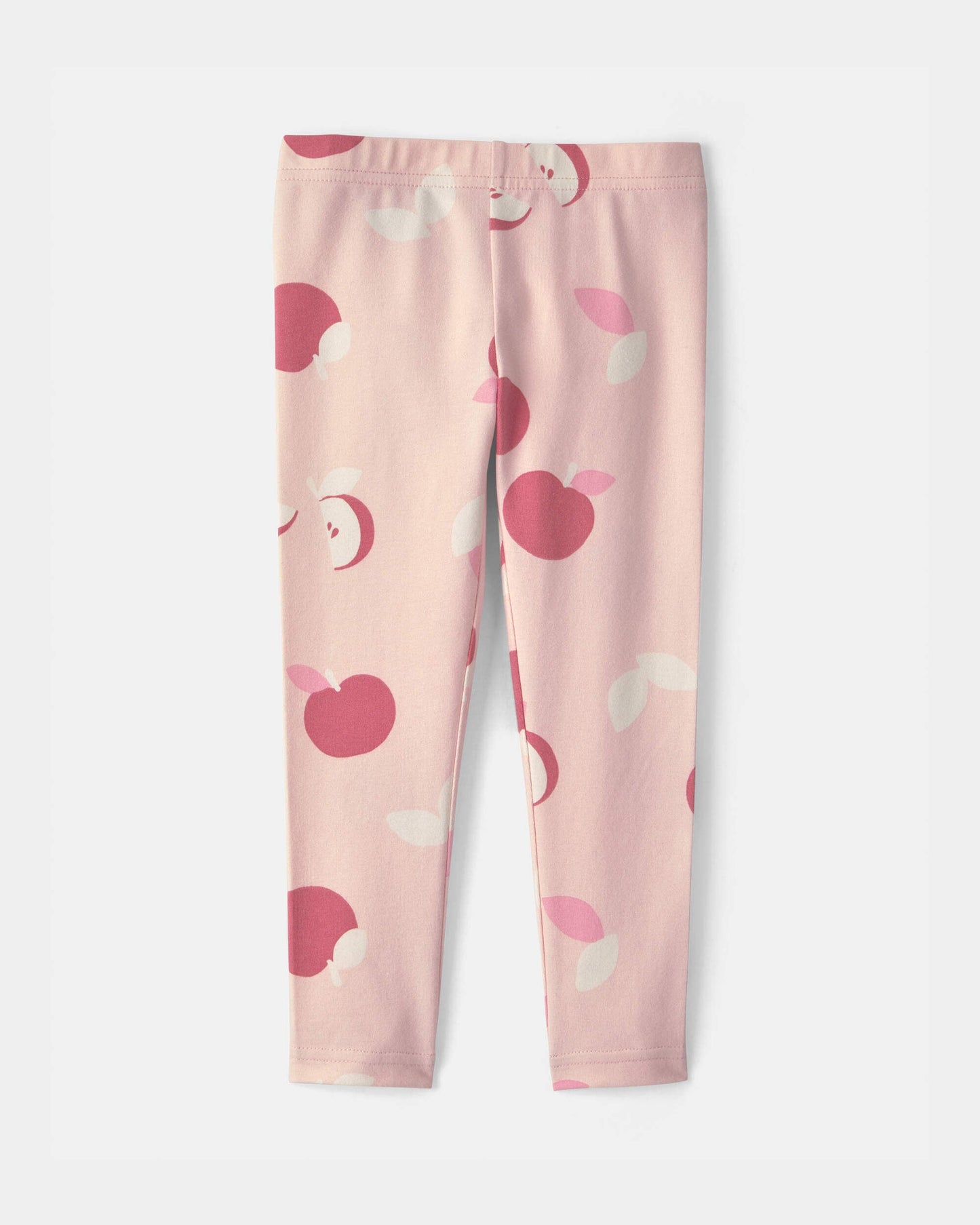 Toddler Girl Apple Pull-On Stretch Leggings - Pink