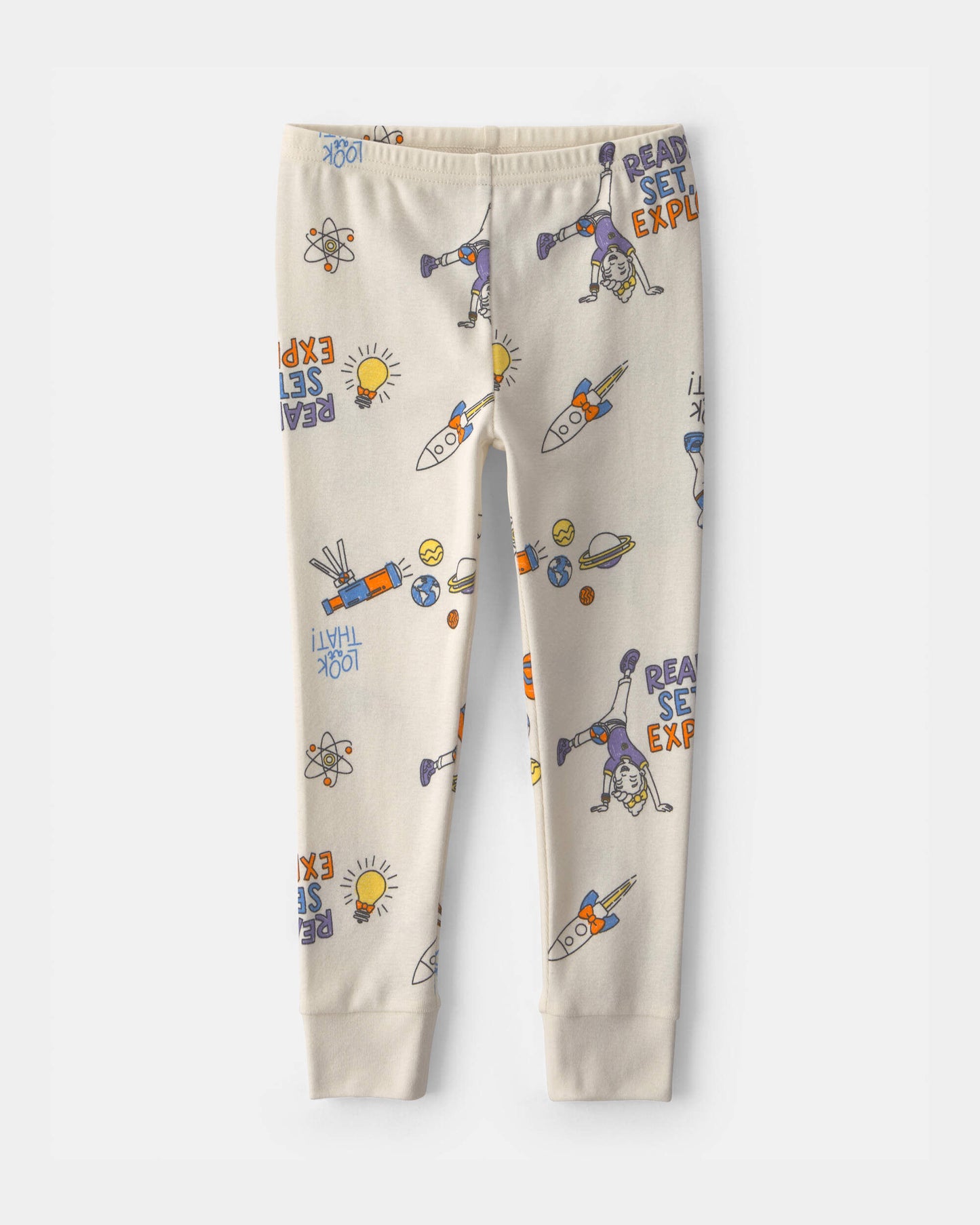 Toddler 2-Piece Blippi Short-Sleeve 2-Piece Pajama Set - Cream