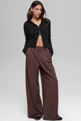 High-Waist Dreamscape Trouser (Long) - Brownstone