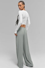Breezy Wide Leg Pant (Long) - Lunar Grey