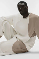 Make Waves Crew Neck Pullover - Ivory/Bone/Gravel