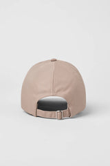 Satin Off-Duty Cap - Taupe Satin