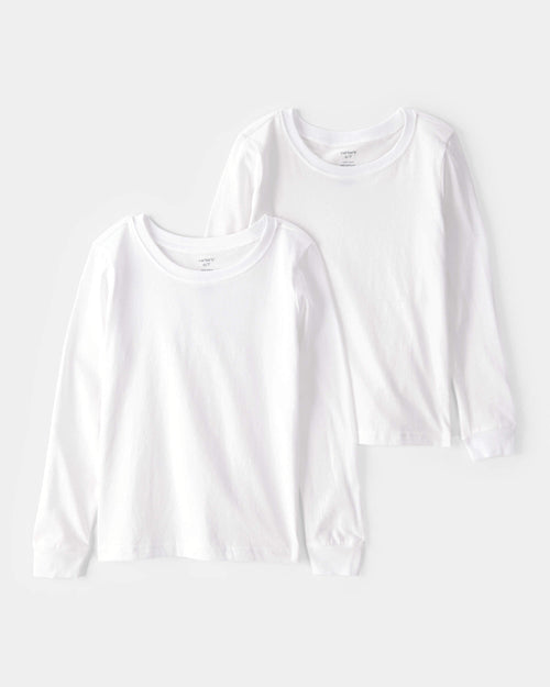 Boys 2-Pack Cotton Undershirts - White
