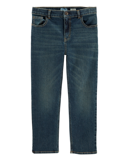 Kid Husky Fit Straight Jeans in Dark Rinse