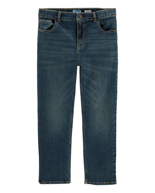 Kid Husky Fit Straight Jeans in Dark Rinse
