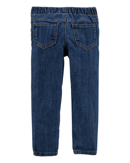 Girls Medium Wash Pull-On Skinny-Leg Jegging