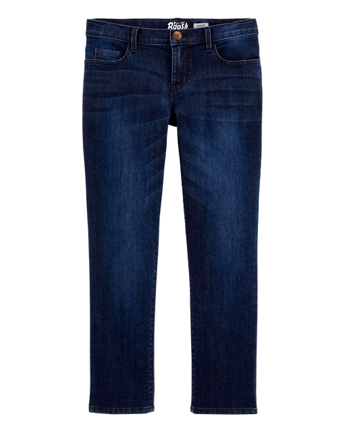 Kid Dark Wash Plus-Fit Skinny-Leg Jeans