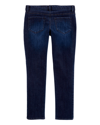 Kid Dark Wash Plus-Fit Skinny-Leg Jeans