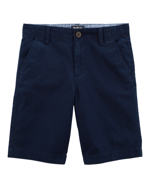 Boys Stretch Chino Uniform Shorts - Navy