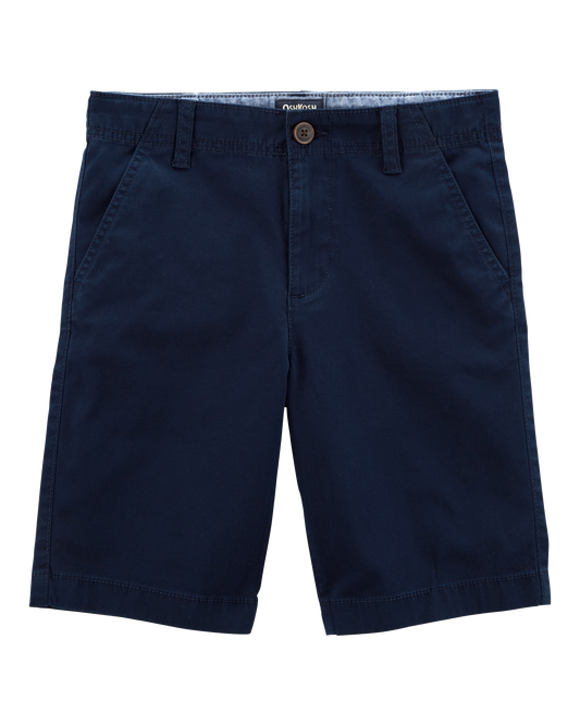 Boys Stretch Chino Uniform Shorts - Navy