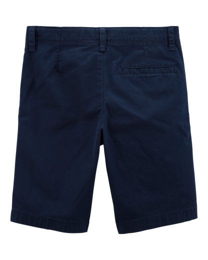 Boys Stretch Chino Uniform Shorts - Navy