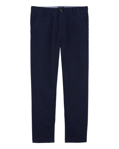 Boys Husky Fit Stretch Chino Pants - Navy