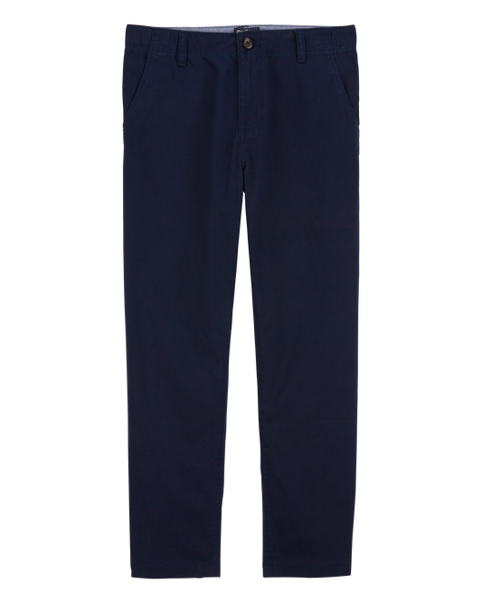 Boys Husky Fit Stretch Chino Pants - Navy