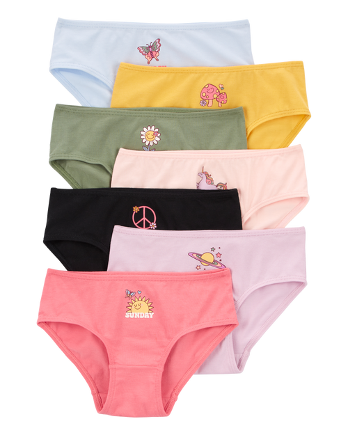 Kid 7-Pack Weekdays Hipster Stretch Cotton Undies