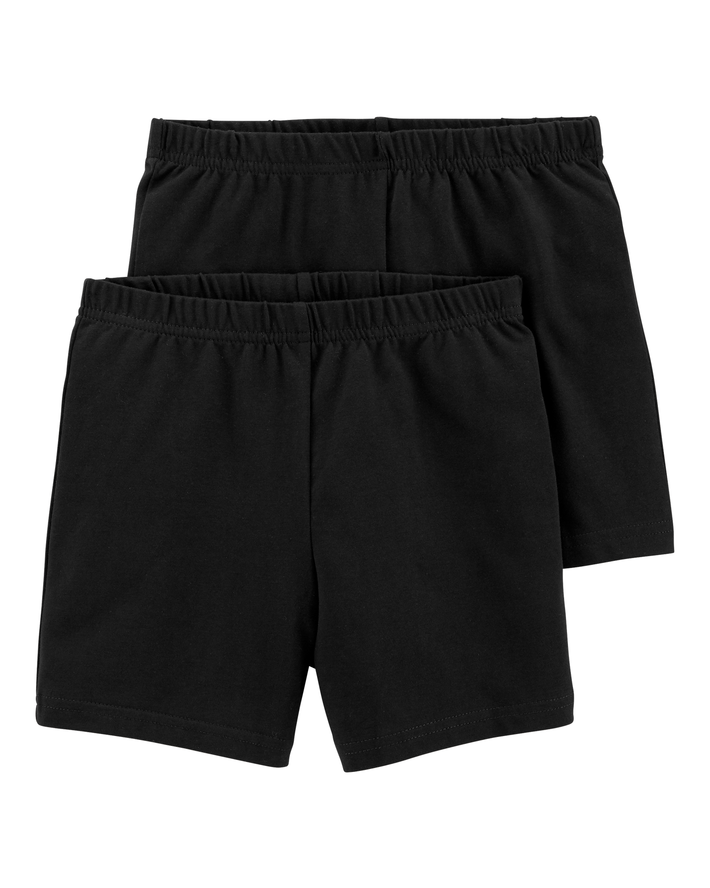 Girls 2-Pack Black Bike Shorts - Black