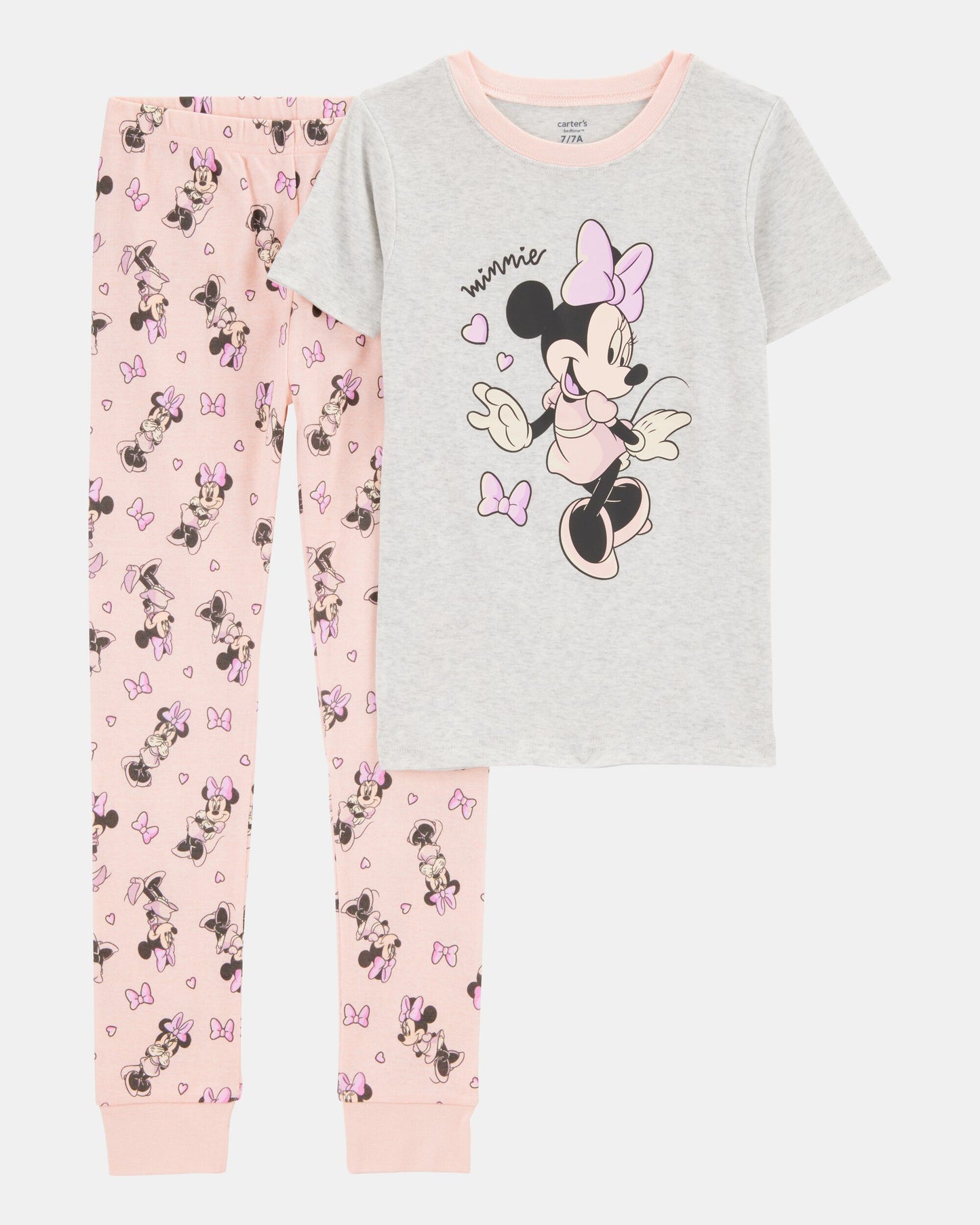 Kid Minnie Mouse Snug Fit Cotton 2-Piece Pajamas