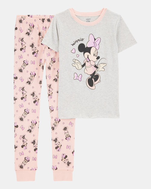 Kid Minnie Mouse Snug Fit Cotton 2-Piece Pajamas