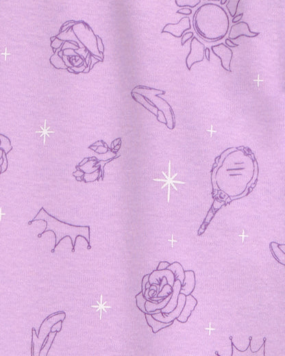 Kid Disney Princess Snug Fit Cotton 2-Piece Pajamas - Purple