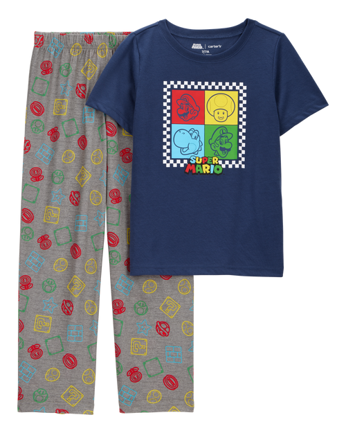 Kid Super Mario Bros™ Loose Fit 2-Piece Pajamas