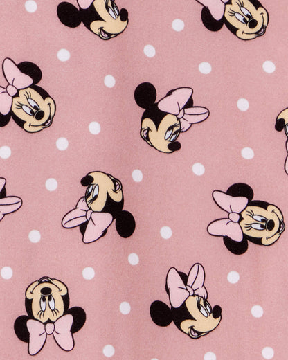 Kid Disney© Minnie Mouse Coat-Style Loose Fit 2-Piece Pajamas - Pink