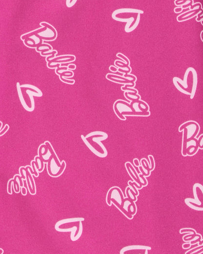 Kid Barbie Coat Style Loose Fit 2-Piece Pajamas - Pink