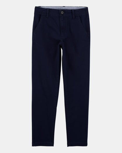 Kid Slim Tapered Chino Pants - Navy