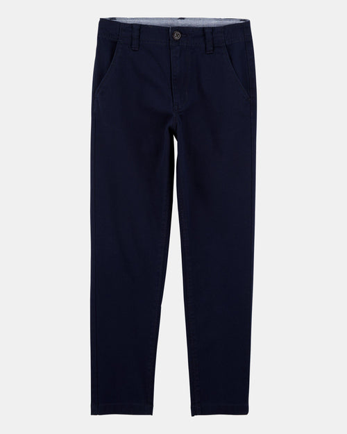 Kid Slim Tapered Chino Pants - Navy