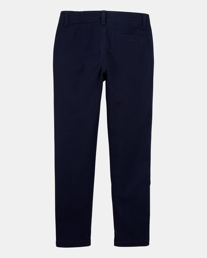 Kid Slim Tapered Chino Pants - Navy