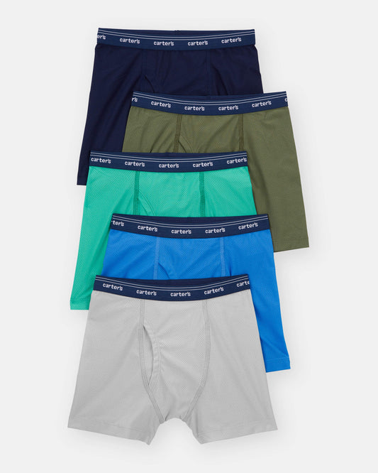 Boys 5-Pack Mesh Boxer Brief Underwear