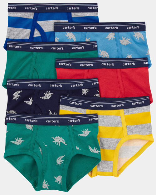 Boys 7-Pack Dinosaur Brief Underwear