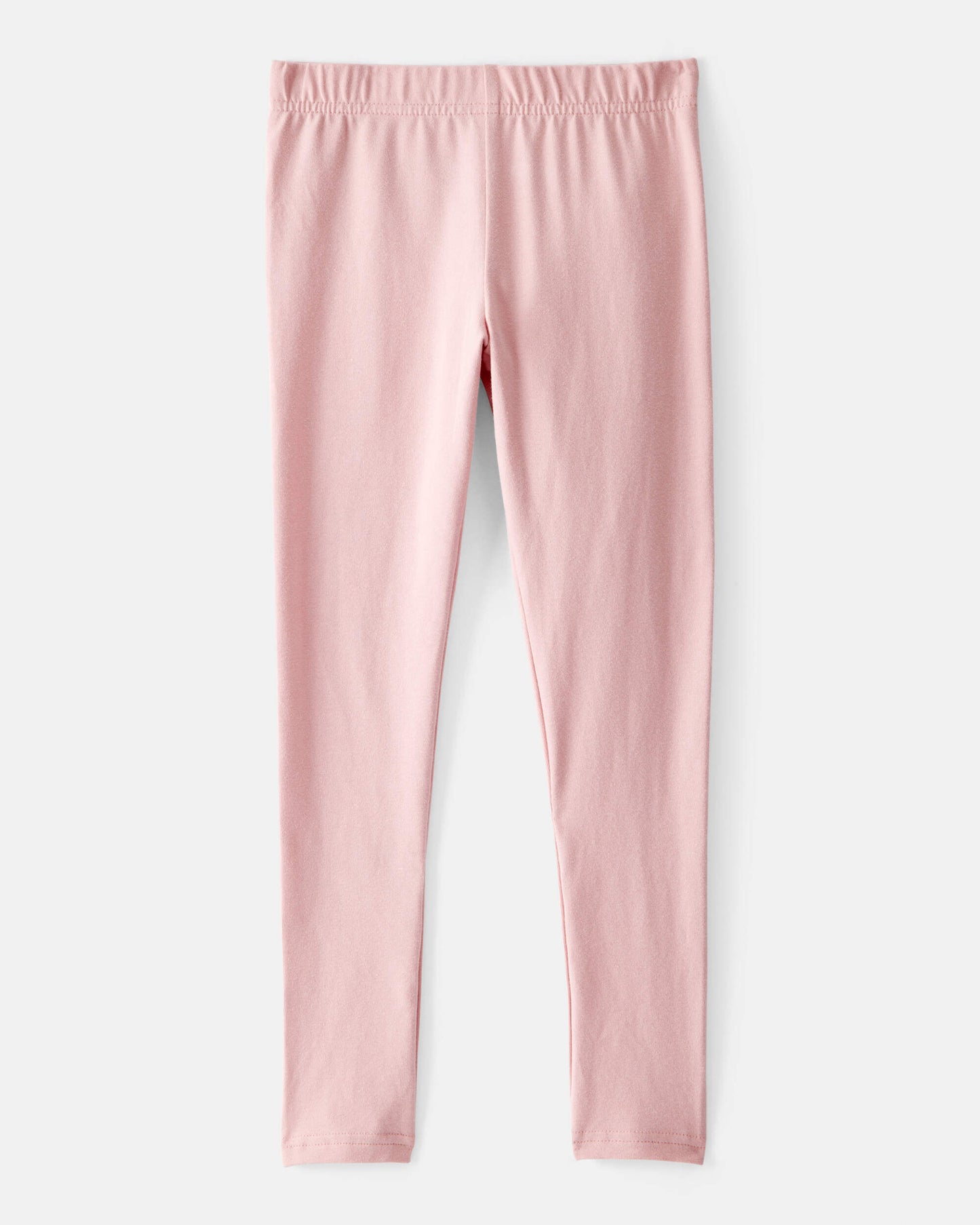 Girls Cotton Pull-On Stretch Leggings - Pink