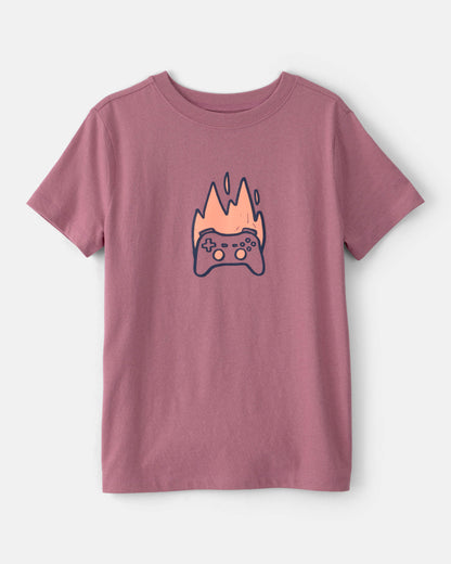 Boys Game Controller Graphic Tee - Red