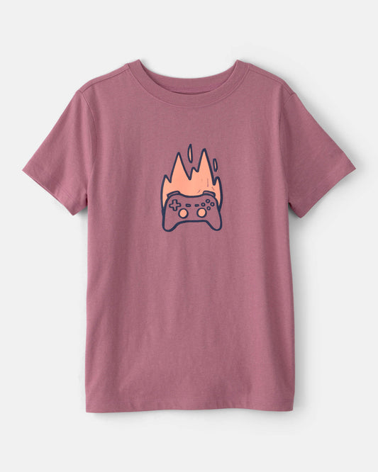 Boys Game Controller Graphic Tee - Red