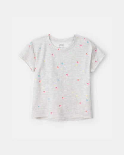 Girls Heart Top - Grey