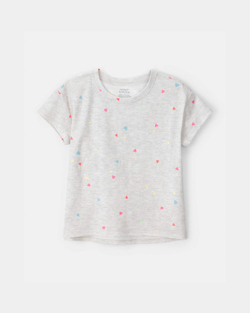 Girls Heart Top - Grey