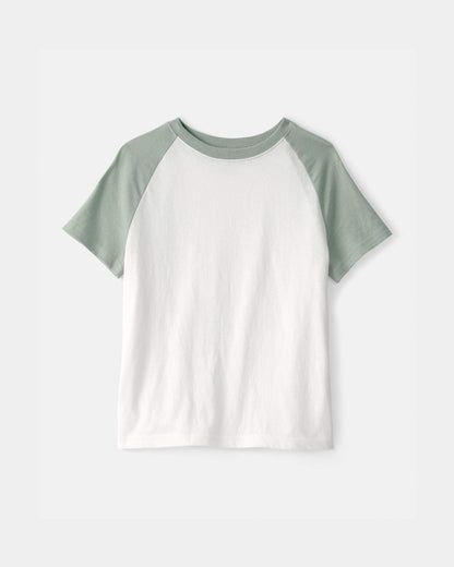 Kids Colorblock T-Shirt - Green/White