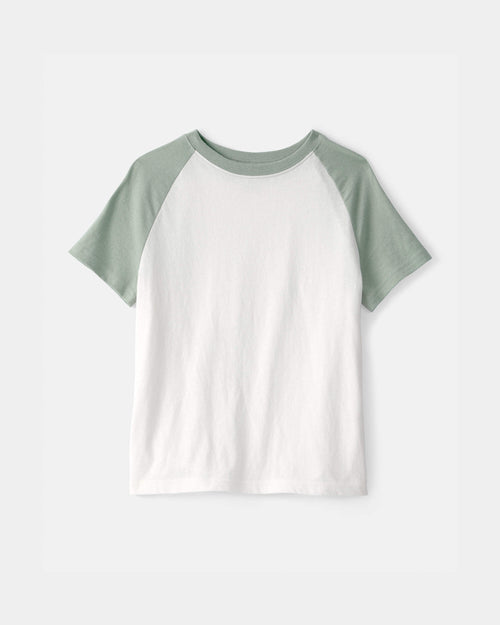Kids Colorblock T-Shirt - Green/White