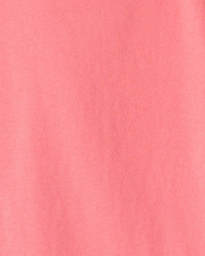 Kids Solid T-Shirt - Coral