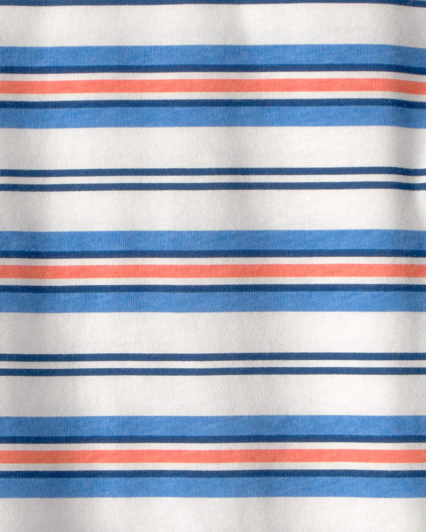 Kids Striped T-Shirt - Blue/Orange/Ivory