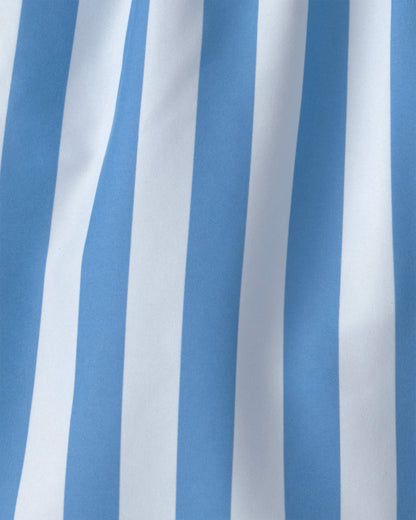 Boys Striped Swim Trunks - Blue