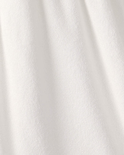 Girls Terry Long-Sleeve Cover Up - White