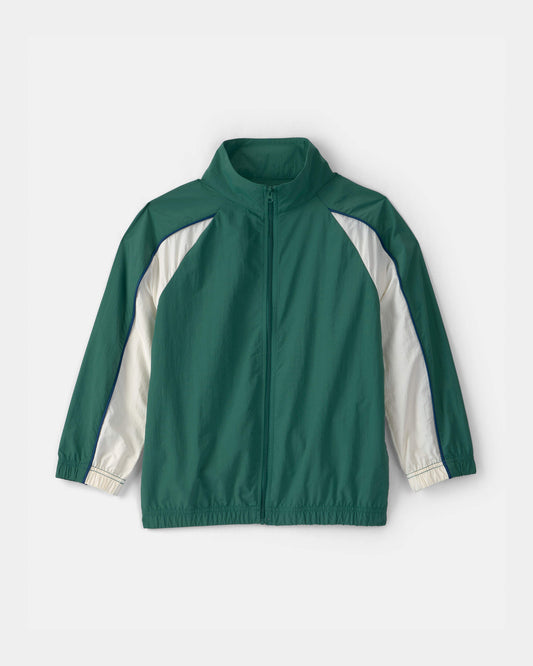 Boys Colourblock Active Windbreaker - Green